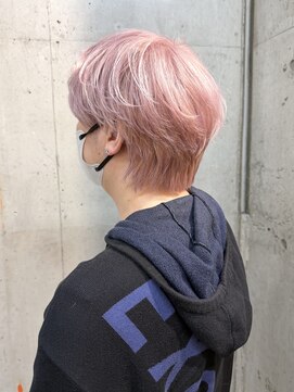 ラニヘアサロン(lani hair salon) ホワイトピンク/メンズハイトーン/春カラー/暖色カラー/