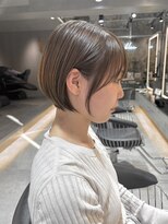 ロンドアジュール 横浜(Lond azur) クラゲウルフ/ミルクティーピンクベージュ/デザインカラー/前髪