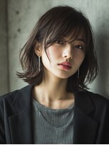 ロッソ 大橋店(Rosso) 暗髪のナチュラル外ハネボブ【大橋】