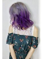 ナインティーファイブヘアー(95 HAIR NINETY FIVE HAIR)&nbsp;シルバーからパープルのグラデーション