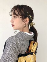 卒業式　成人式　振袖　袴　着付け　ヘアセット　金箔ヘア☆