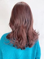 ピンクブラウン_アースカラーくびれヘアツートンカラー_ba378601