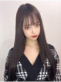 ぱっつん前髪/韓国風スーパーロング/髪質改善