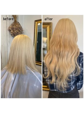 エクステンション キュー(extension Q) プルエクステ/ダイヤモンド毛質(特色)52cm(胸下)