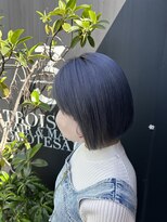 トロワエピ 表参道(Trois epis)&nbsp;ハイトーンボブブルーグレー