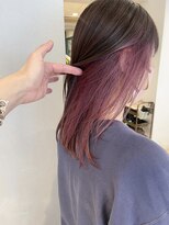 エミス バイ メルト 吉祥寺(emis by melt)&nbsp;【堀惠】インナーカラーイヤリングカラーバイオレットピンク