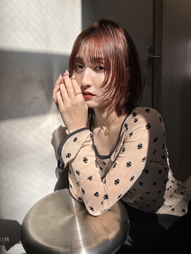 ロンドプロフィール 浦和(Lond profil) 顔まわりレイヤー外ハネ韓国風ヘア髪質改善浦和くびれボブ