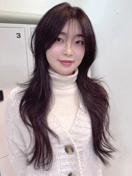 シェノン 表参道(CHAINON) 韓国ロングハッシュカット×ラベンダーブラウン