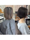 ブリーチ　カラー　ハイライト　髪質改善