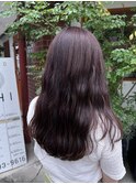 暗髪ピンクグレー