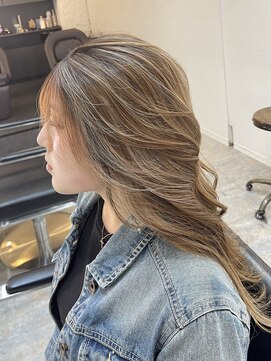 ブレンド 渋谷(BLend) ホワイトグレージュミニウルフデジタルパーマチェリーブラウン