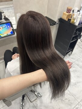 キング(K!ng) 縮毛矯正髪質改善ハイライトレイヤーカット楠葉美容室エクステ