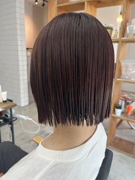 アウラヘアーサロン(aura hair salon) ボブ×髪質改善×レッドカラー