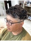 ツーブロック×アシメパーマ