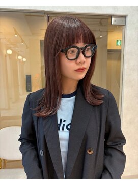 ジーナ 札幌大通(Zina) 美髪*チョコレートブラウン*外ハネセミロング*Zina札幌大通