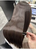 ミディアムヘアーチョコレートカラー 赤坂見附