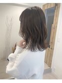 ミディアムレイヤー　アッシュブラウン