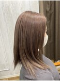 【くすみブリーチカラー】ミディアム×暖色ベージュ