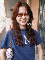ボコカ(bococa)&nbsp;【macana指名】レイヤーパーマ暖色パーマレッドオレンジ登戸川崎