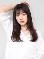 アイビー 吉祥寺(aivee) 暗髪ロングレイヤーカット/ぱっつん前髪/ワンカール