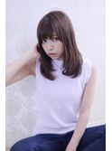 【FORTE銀座】ツヤ感ストレートワンカール、セミロング