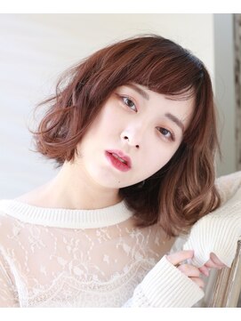 ボーテコンシェル 錦糸町(beaute concier) 大人可愛いショートバングゆるまきボブ【錦糸町 美容院 beaute】