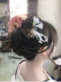 華やか束感☆ゆるふわ結婚式フルアップスタイル