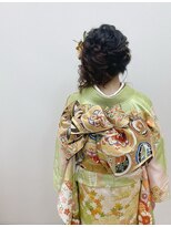 グランルッソ 岡山駅前(GRAN LUSSO)&nbsp;成人式前撮り　振袖着付け　ヘアアレンジ　メイク