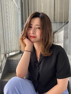 リアイス(Re:ICE) ミニウルフ/くすみブルー/流れるレイヤー/インナーハイライト