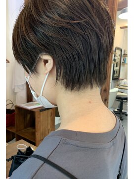 ナタン 自由が丘(NATHAN) セシルカット×ダークグレージュ×マニッシュショート×ショート