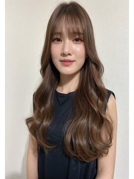 オズ 郡山桑野店(OZ) ベージュグレー黒髪レイヤーくびれヘア小顔10代20代30代40代