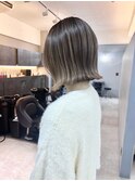 イメチェンハッシュカットフルバング似合わせレッドブラウン