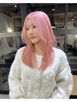 ラキングキョウト(LA KING KYOTO) 10代20代30代40代ピンク韓国風ペールピンクホワイト