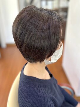 アークスヘアー 30代40代50代ミニショートボブココアブラウン小顔美肌丸み