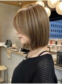 ミニウルフレイヤーカット顔周りカット前髪カットボブ/横浜