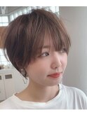 前髪が可愛いマッシュショート