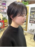 NUDE ハンサムショート大人ショートボブ黒髪コンパクトショート