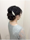 編み込みヘアアレンジ
