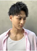 アップバング×ほつれ質感パーマ