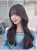 美髪韓国レイヤーイメチェン似合わせ小顔シースルーワイドバング