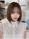 ボブカット小顔に見せるヘア/韓国ヘア/髪質改善/福岡/博多