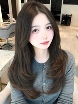 マインバイアフロートギンザ(MYNE by AFLOAT GINZA)&nbsp;レイヤーカット/顔周り/グレージュ/韓国ヘア