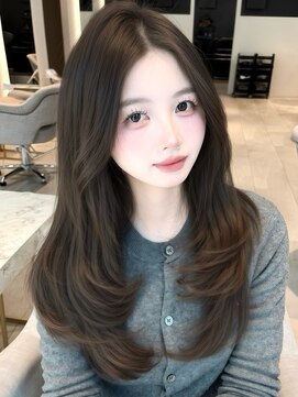 マインバイアフロートギンザ(MYNE by AFLOAT GINZA) レイヤーカット/顔周り/グレージュ/韓国ヘア