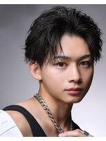 リップス 表参道店(LIPPS)&nbsp;黒髪毛流れセンターパートフェザーパーマ