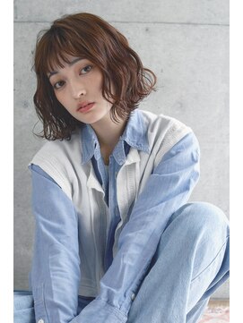 アンド(AND) パーマボブ オン眉 シナモンベージュ 代官山 中目黒 恵比寿