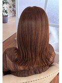 ブラウンカラー×くびれヘアー