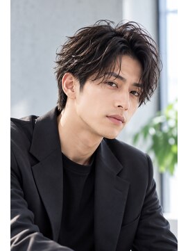 ランソ 成田店(RUNSO) 大人メンズセンターパート×ニュアンスパーマ