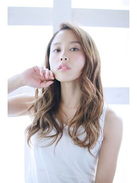 アウラ(Aula by marbles) かき上げミックスカールスタイル[横浜美容室30代40代50代]