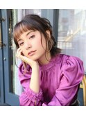 パッツン前髪のヘアアレンジ