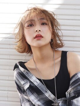 アイティー バイ アルバム 浦和店(IT by ALBUM) ラフボブ_オリーブカラーハイライトカラー_36596